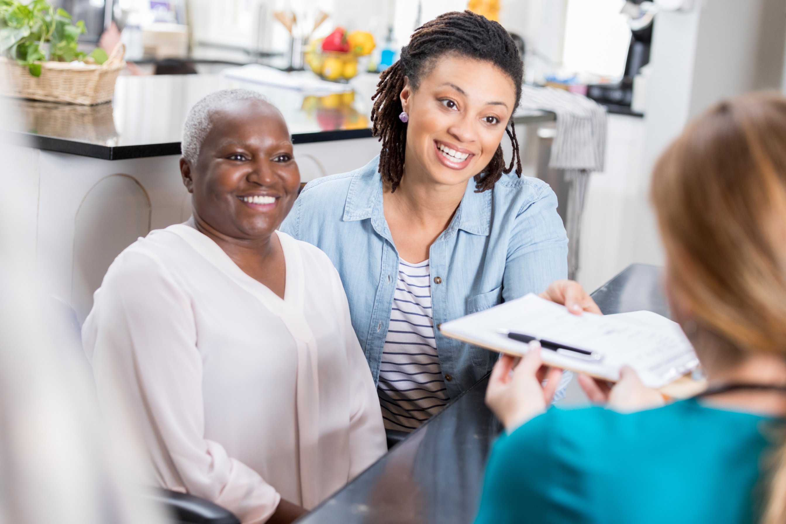 Home healthcare patient visits with nurse